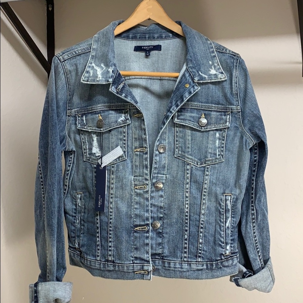 Fidelity Denim Exile Destruct Denim Ryder Jacket